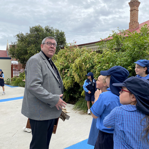 Brian celebrates St Joseph’s Day with the kids at St Joseph’s