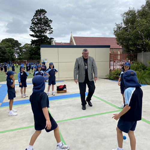 Brian celebrates St Joseph’s Day with the kids at St Joseph’s