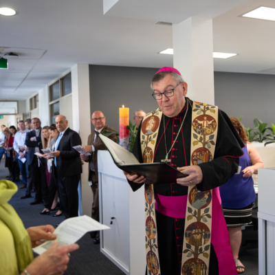 Bishop blesses newly renovated offices in Wollongong