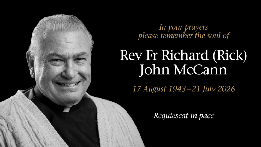 In memory of Rev Fr Richard (Rick) John McCann